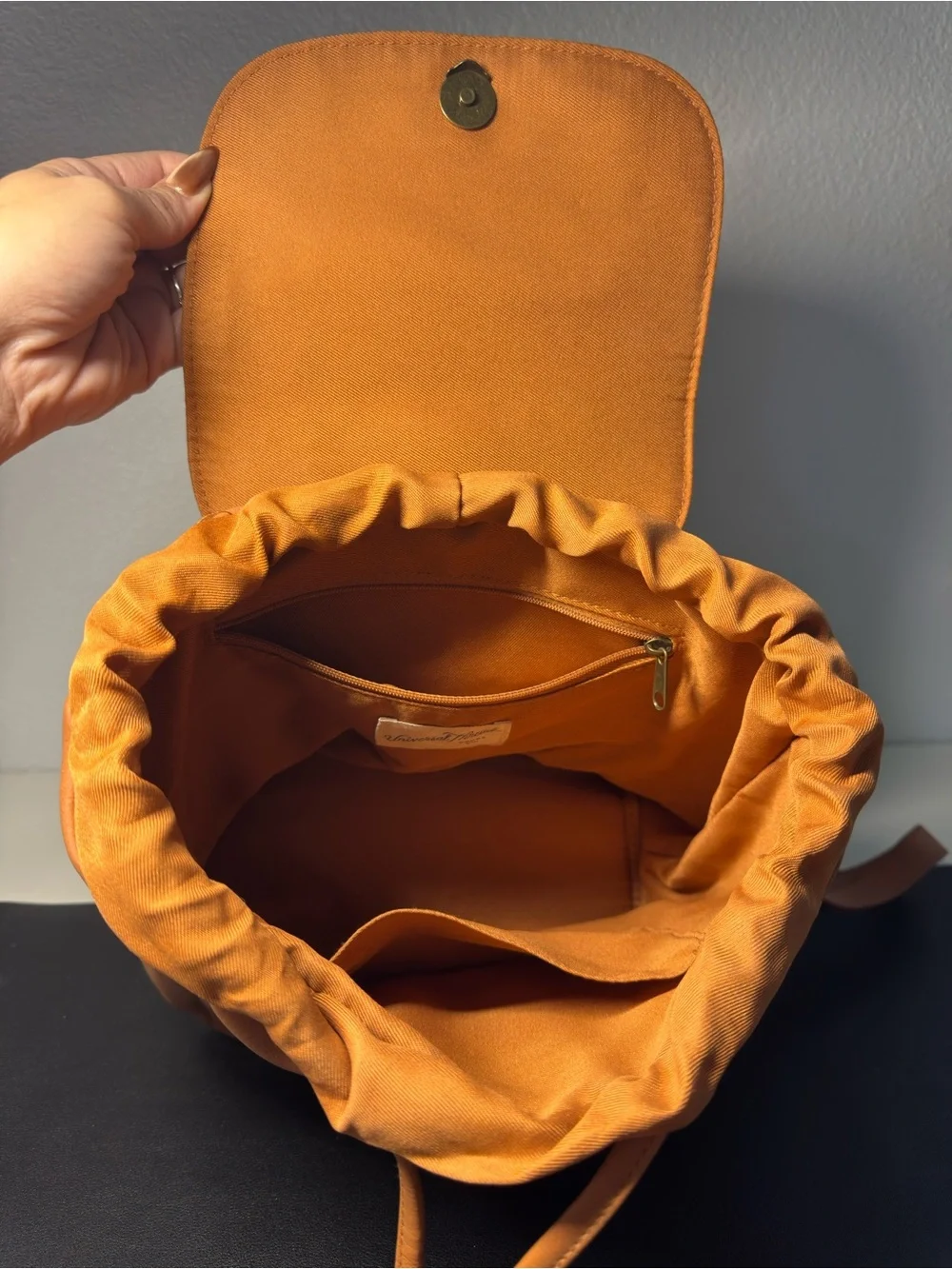 Universal Thread Tan Mini Backpack with Front Zip Pocket